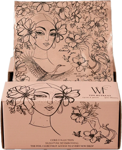 The Retreat single box cut out on a transparent background, wrinkle-free foil